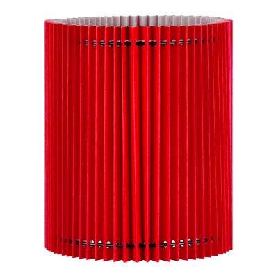 Papieren Gevouwen Lampenkap - Cilindrisch - Rood - ø20 x 24 cm - E27 fitting - Voor Tafellampen - Ontworpen voor woonkamer en eetkamer