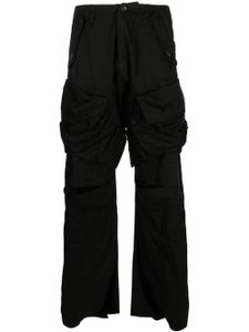 Julius pantalon cargo à fronces - Noir