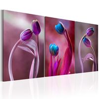 Schilderij - Verliefde Tulpen, 3luik