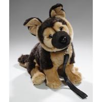 CarlDick Knuffeldier Duitse Herdershond - aan riem - 25 cm - Speelgoed dieren honden - thumbnail