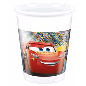 8x stuks Disney Cars feest bekers 200 ml