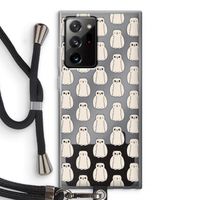 Uilen: Samsung Galaxy Note 20 Ultra / Note 20 Ultra 5G Transparant Hoesje met koord
