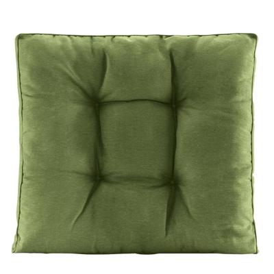 Leen Bakker - Loungekussen Florence Zit - Donker - 73x73 Cm - Katoen/Polyester - Groen