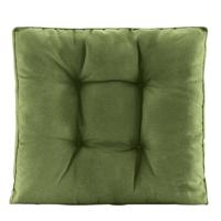 Leen Bakker - Loungekussen Florence Zit - Donker - 73x73 Cm - Polyester/Katoen - Groen