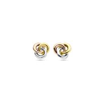 14k Tricolor Gouden Oorknoppen - 7 mm