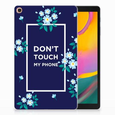 Samsung Galaxy Tab A 10.1 (2019) Print Case Flowers Blue DTMP Samsung Galaxy Tab A 10.1 (2019) Print Case Flowers Blue DTMP