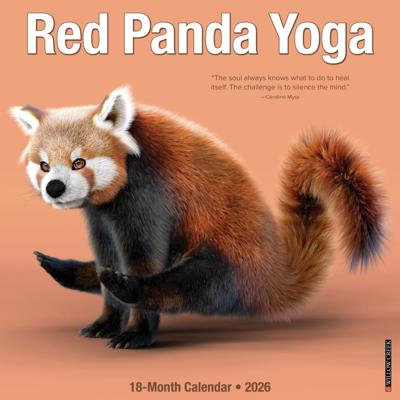 Rode Panda Yoga Kalender 2026