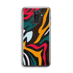 Colored Zebra: Samsung Galaxy J8 (2018) Transparant Hoesje