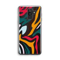 Colored Zebra: Samsung Galaxy J8 (2018) Transparant Hoesje