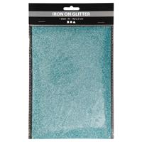 Creativ Company Opstrijkfolie glitter lichtblauw, a5