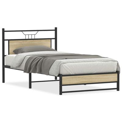 Bedframe zonder matras hout sonoma eikenkleurig 100x190 cm