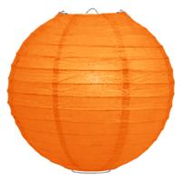 Luxe bol feest lampion - oranje - dia 25 cm - papier