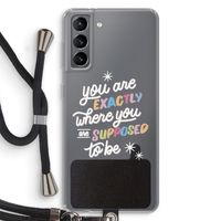 Right Place: Samsung Galaxy S21 Transparant Hoesje met koord