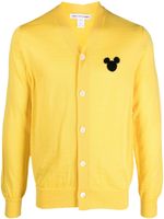 Comme Des Garçons Shirt x Disney cardigan à logo en maille intarsia - Jaune