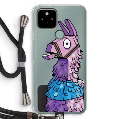 Lama: Pixel 5 Transparant Hoesje met koord