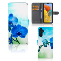 Samsung Galaxy M14 Hoesje Orchidee Blauw - Cadeau voor je Moeder - thumbnail