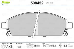 Valeo Remblokset 598452