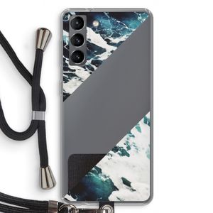 Golven: Samsung Galaxy S21 Transparant Hoesje met koord