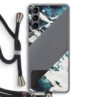 Golven: Samsung Galaxy S21 Transparant Hoesje met koord