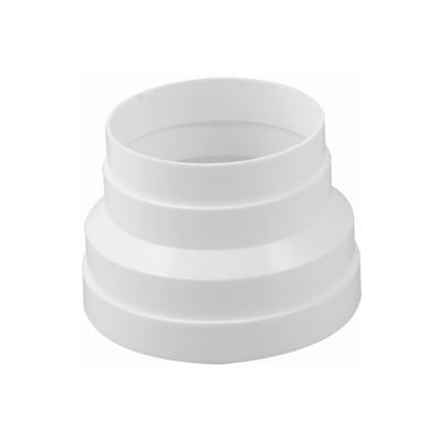 Verloopstuk - tbv PVC afzuigslang - 100/125 mm - wit