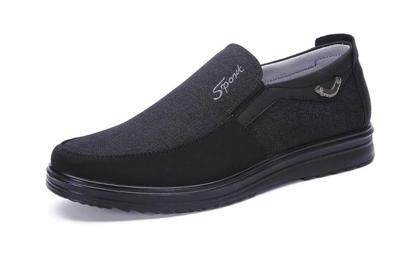Low-cut Business Casual zachte zolen platte schoenen voor mannen schoenmaat: 45 (zwart)