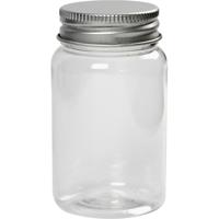 Creativ Company Potje met schroefdop, h: 77 mm, d 45 mm, 100 ml, 10 stuk/ 1 doos
