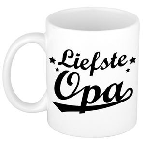 Liefste opa cadeau mok / beker sterren 300 ml   -