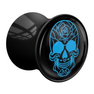 Double Flared Plug met Magic Skull Design Acryl Tunnels & Plugs