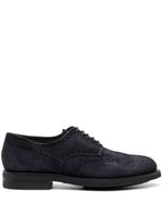 Santoni richelieus Emil en daim à lacets - Bleu