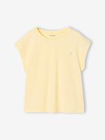 Effen Basics meisjesshirt met korte mouwen lichtgeel