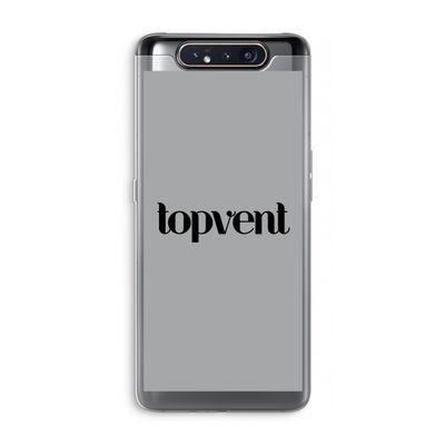 Topvent Grijs Zwart: Samsung Galaxy A80 Transparant Hoesje