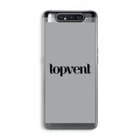 Topvent Grijs Zwart: Samsung Galaxy A80 Transparant Hoesje