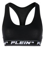 Philipp Plein brassière de sport à bande logo - Noir