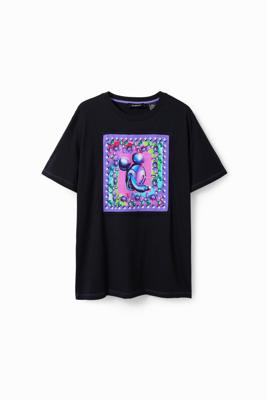 Oversized Mickey Mouse T-shirt - BLACK - L