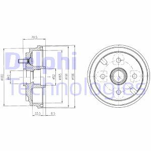 Remtrommel DELPHI, u.a. für Daihatsu