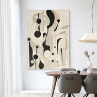 Urban Cotton Wandkleed 'Toulouse' 80 x 110cm in Frame - black