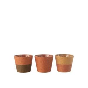 J-Line bloempot Touwtjes - papier - groen - medium - 3 stuks - Ø 15 cm