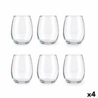 Glazenset Amber Transparant Glas 350 ml (4 Stuks)