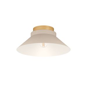 EGLO Moharras Plafondlamp - E27 - Ø 40 cm - Beige/Bruin - Staal/Hout