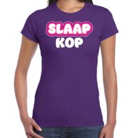 Verkleed T-shirt voor dames - slaapkop - paars - carnaval - foute party Verkleed T-shirt voor dames - slaapkop - paars - carnaval - foute party