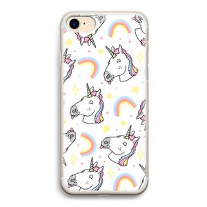 Rainbow Unicorn: iPhone 7 Transparant Hoesje