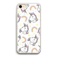 Rainbow Unicorn: iPhone 7 Transparant Hoesje