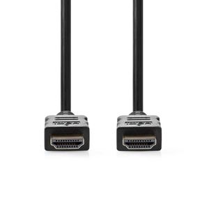 Nedis High Speed HDMI-Kabel met Ethernet | HDMI Connector | HDMI Connector | 4K@30Hz | ARC | 10.2 Gbps | 25.0 m | Rond | PVC | Zwart | Label -
