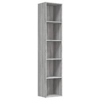 vidaXL Boekenkast 40x30x189 cm bewerkt hout grijs sonoma eikenkleurig