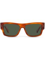 Dolce & Gabbana Eyewear lunettes de soleil rectangulaires à effet écailles de tortue - Marron