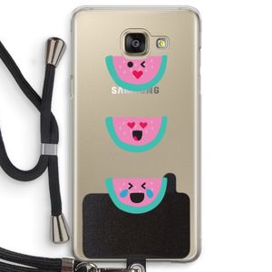 Smiley watermeloen: Samsung Galaxy A5 (2016) Transparant Hoesje met koord