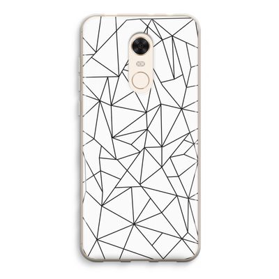 Geometrische lijnen zwart: Xiaomi Redmi 5 Transparant Hoesje