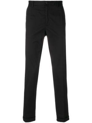 Dolce & Gabbana pantalon chino à étiquette logo - Noir