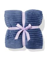 HEMA Plaid 130x150cm sherpa blauw (donkerblauw)
