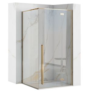 REA Fargo douchecabine met draaideur 90x90x195 cm 6 mm glans goud